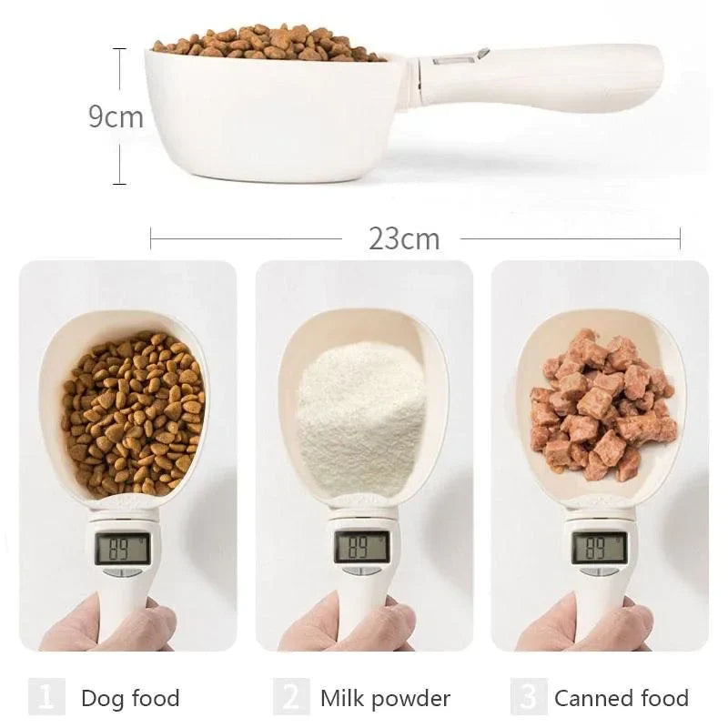 Báscula de Comida para Mascotas con Pantalla LCD